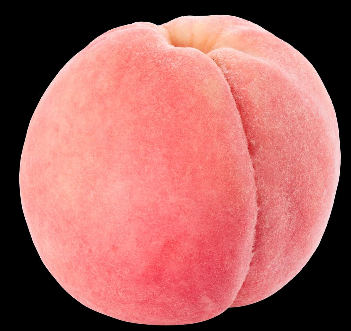 A soft pink peach