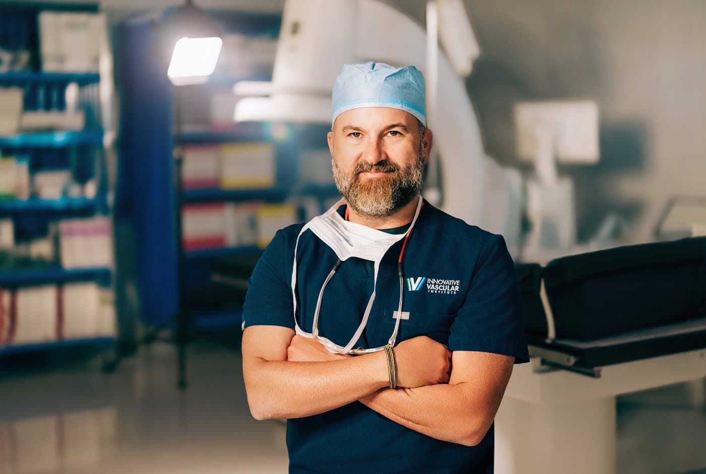 Dr. W. David Long in the IVI procedure suite