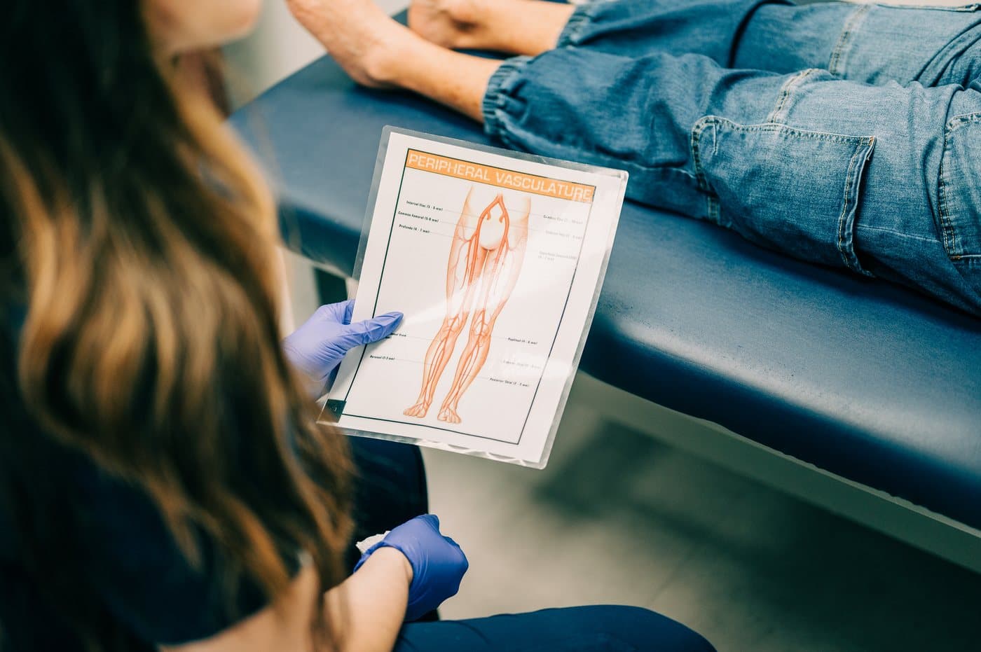 IVI clinician walking a patient through peripheral vasculature